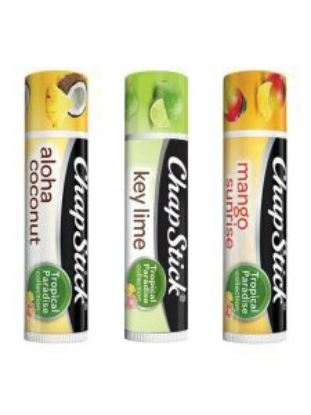 CHAPSTICK Trio Tropical Paradise Lip Balm Mango, Key Lime, Coconut